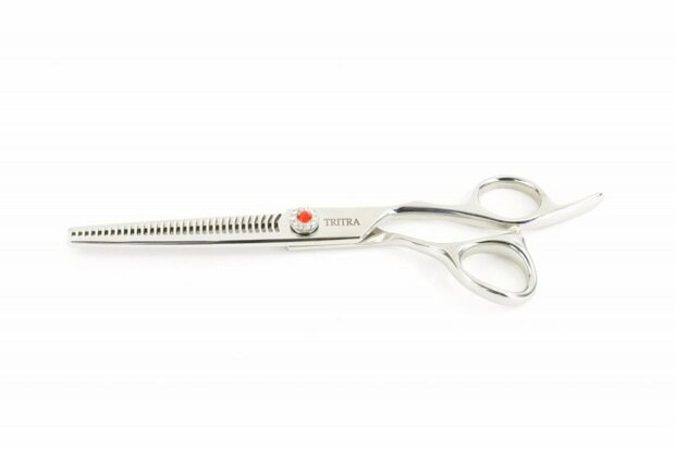 Tritra Special Edition DE - 440C - Dubbele Effileerschaar 17 cm - 38 tands - Hondenschaar Trimschaar