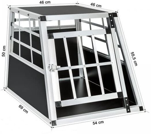 Autobox Enkel Aluminium 69x54x50 cm