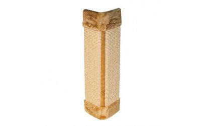 Hoekkrabplank Sisal - Wit met Beige - Pluche