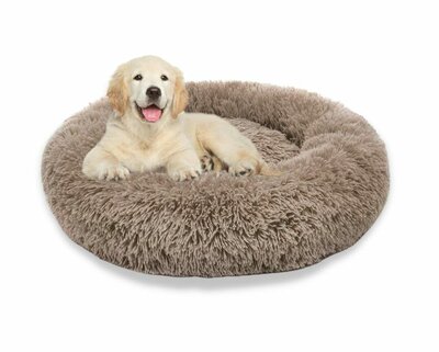 Fluffy Donut Hondenmand Kattenmand - Camel - Diverse Maten