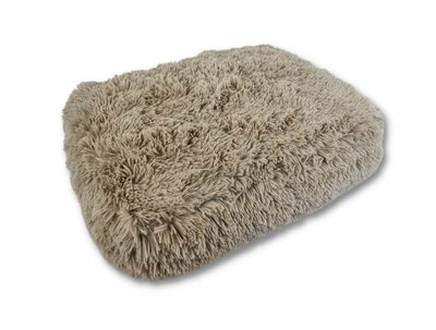 Dierenmatras Hondenkussen - Kattenkussen -  Fluffy Lounge Serie - Taupe - Diverse Maten