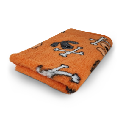 Vetbed Dog Crossbones Oranje - Anti-Slip - 5 Stuks 150x100 cm