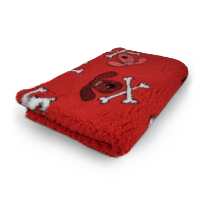 Vetbed Dog Crossbones Rood - Anti-Slip - 5 Stuks 150x100 cm