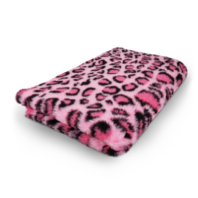 Vetbed Leopard Rosa - Gummi Anti Rütsch - 150x100 cm - 10 Stück
