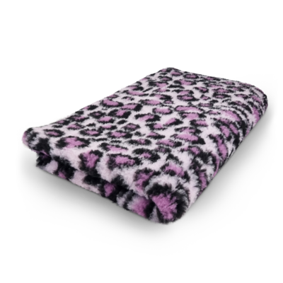 Vetbed Leopard Violett - Gummi Anti Rütsch - 150x100 cm - 5 Stück