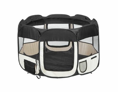 Puppyren Nylon Zwart | Opvouwbaar