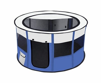 Nylon Puppyren Rond | Blauw 60 H | Opvouwbaar