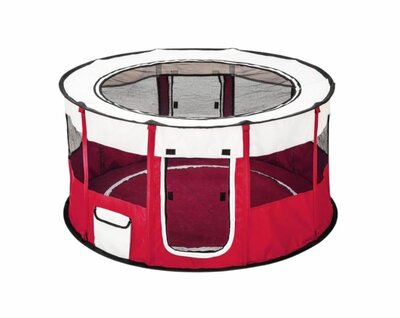 Nylon Puppyren Rond | Rood 60 H | Opvouwbaar