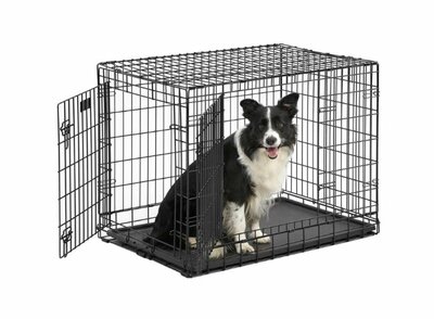 Hundebox 2 Türen Schwarz M (61 cm)