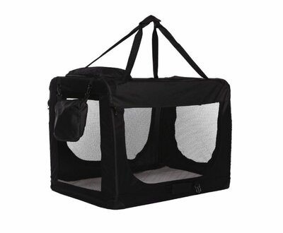 Nylon Hundetransportbox Schwarz - Faltbar - XS - 50 cm