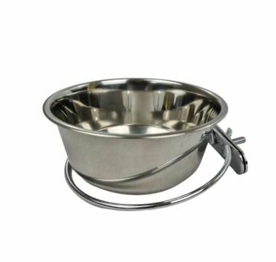 RVS Voerbak Drinkbak - Ophang - Voor in de Bench (8 cm)
