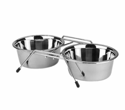 RVS Dinnerset + 2 Voerbakken (13 cm)