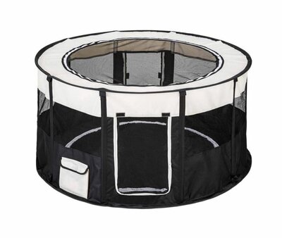 Nylon Puppyren Rond | Zwart 60 H | Opvouwbaar