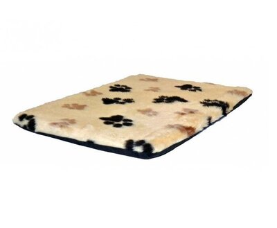 Benchkussen Teddybont Beige + Voetprint - Diverse Maten