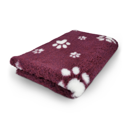 Vetbed Bordeaux Rood Kleine en Grote Voetprint - Anti-Slip · Diverse Maten