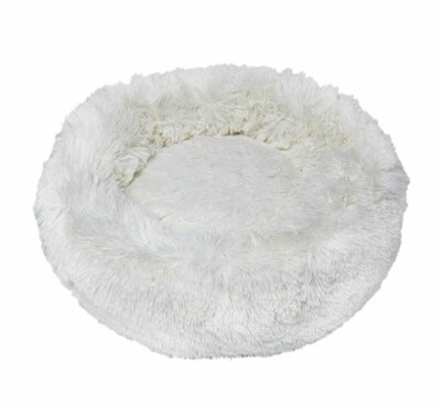 Fluffy Donut Hondenmand Kattenmand - Supersoft - Wit - Made in Europe