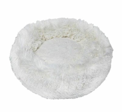 Fluffy Donut Hondenmand Kattenmand - Supersoft - Wit - Made in Europe - Diverse maten