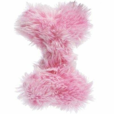 Pluche Puppy Bone - Met Pieper - Roze (20 x 10 cm)