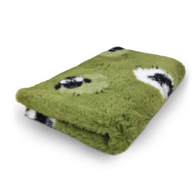 Vetbed Farm Animals - Woolly Sheep Groen - Anti-Slip - Rol van 10 meter