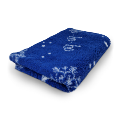 Vetbed Kerst - Christmas - Ho-Ho-Ho - Blauw - Anti-Slip - 5 Stuks 150x100 cm
