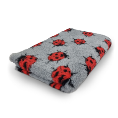 Vetbed Ladybug - Grau - Gummi Anti Rütsch - 150x100 cm - 5 Stück