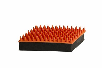 Hondenborstel Rubber - Groot - Original Rood Zwart - 7x15cm - Dropmodel