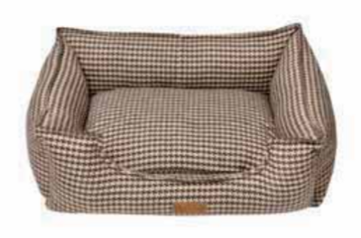Hondenmand Lyon - Bruin Motief - M - 70 x 60 x 23 cm