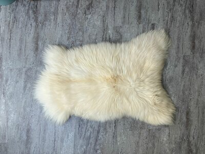 Schapenvacht 100% Echt & Natuurlijk - Wit Lang Haar - 110 cm