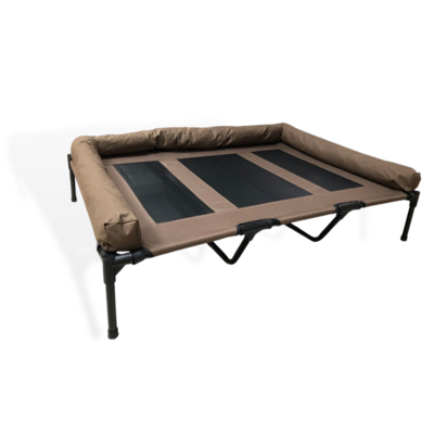 Hondenstretcher XXL - Honden Ligbed - Bruin met Bumperrand - 122 x 91 x 18 cm