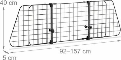 Autorek Hondenrek Auto - Achterbank - Universeel - Verstelbaar - Bagagerek (106-145 cm)
