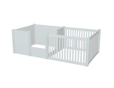 Werpkist Kunststof 122x122x80 cm + Uitloopren - Extra Hoog