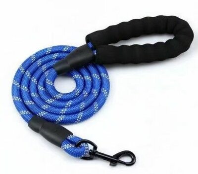 Nylon Looplijn (120 cm - 12 mm) - Met Stevige Softgrip - Blauw Gemêleerd
