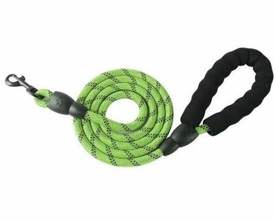Nylon Looplijn (120 cm - 12 mm) - Met Stevige Softgrip - Groen Gemêleerd