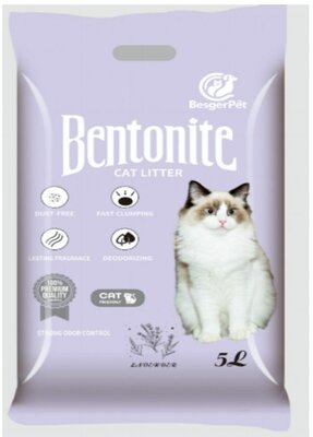 Besger Pet Kattenbakvulling - Bentoniet - Lavendel - 10 Liter - Absorberend & stofarm