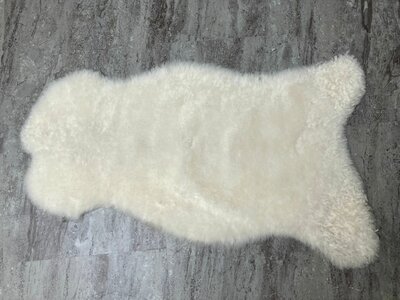 Schapenvacht 100% Echt & Natuurlijk - Wit Kort Haar - 85-90 cm