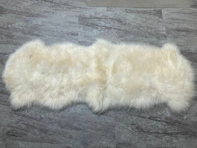 Schapenvacht 100% Echt & Natuurlijk - Crème Middel Lang Haar - 190 cm - XXXXL