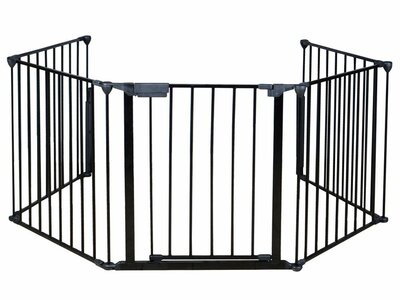 Puppyren - Playpen - Veiligheidshek - Openhaard Hek - Kachelhek - 325/75H cm - Verbogen spijlen