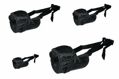 Muilkorf Nylon Snuitje - Verstelbaar - Set XS + S + M + L