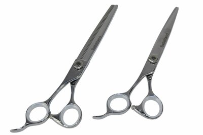 Sabeltand Linkshandig Scharen Set - Hondenschaar Trimschaar