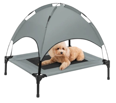 Hondenstretcher met Luifel - 76x61 cm - Antraciet