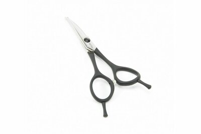 Tritra VT/oog G-stomp - Gebogen schaartje 11,5 cm - Soft Grip Zwart - Hondenschaar Trimschaar