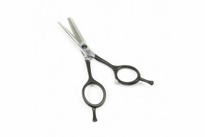 Tritra VT/oog EE - Enkel Effileerschaartje 11,5 cm - Soft Grip Zwart - Hondenschaar Trimschaar