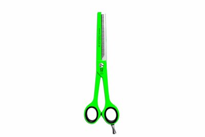 Rose Line Shock Green - Enkele Effileerschaar 16,5 cm - Hondenschaar Trimschaar