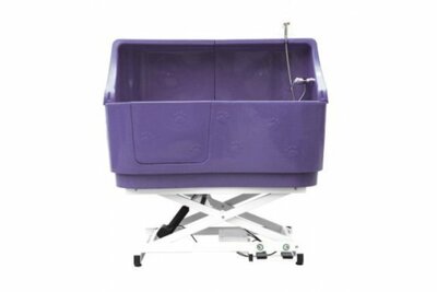 Hondenbad PRCE Paars - Elektrisch Verstelbaar - Met Spatwand en Kraan