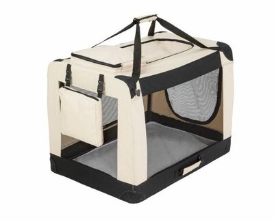 Nylon Reisbench Beige XXL (102 cm) - Softbench - Opvouwbaar - Showroom model