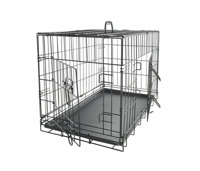 Hondenbench 2 Deurs Zwart XXXL 121 cm Tussenschot Showroom model