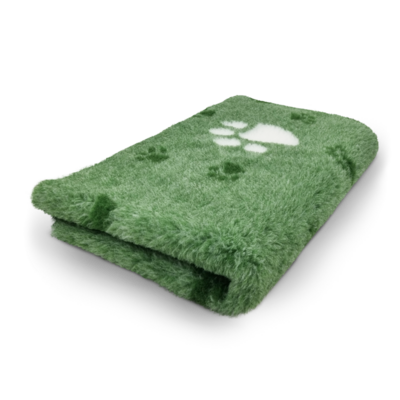 Vetbed Wit Groen 3 Kleur Grote Voetprint - Anti-Slip - Rol van 5 meter