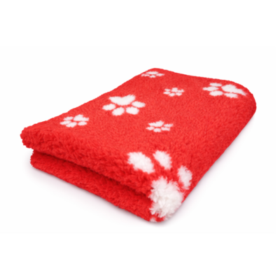 Vetbed Rood + Wit Voetprint - Anti-Slip - 5 Stuks 150x100 cm