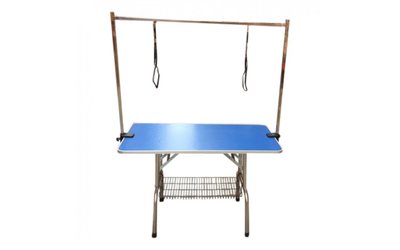 Groomstyle Trimtafel RVS + Anti-Slip Blad en Dubbele Trimarm 90x60x80 cm