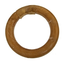 Kauwring Hond - 15 cm - Buffelhuid - Geperst Buffelbeenring